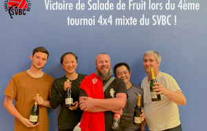 Résultats du Tournoi 4x4 mixte du SVBC (12 juin 2022)