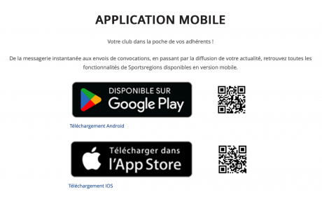 Application mobile du SVBC